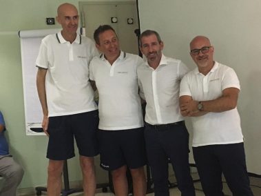 Gli OT Abagnale, Lomabardi e Taranto posano col il CT del Musi