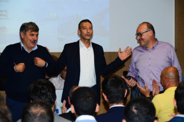 Dobosz con Mattera e Mariani