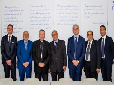 da sx Di Resta, Carbonari, Mons. Mazza, Lattanzi, Nicchi, Trombetta e Dobosz