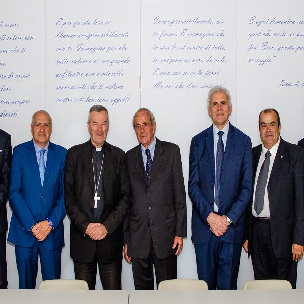 da sx Di Resta, Carbonari, Mons. Mazza, Lattanzi, Nicchi, Trombetta e Dobosz