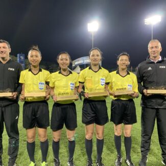 La squadra arbitrale della finale