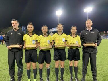 La squadra arbitrale della finale