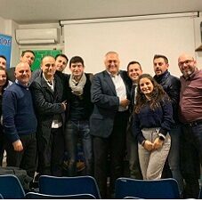 Galante con l'OT Regionale Lombardi e i ragazzi del c5