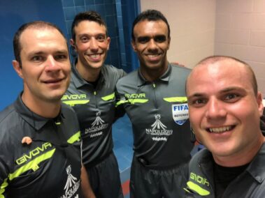 Gli assistenti del Lazio Minafra e Librale nello spogliatoio