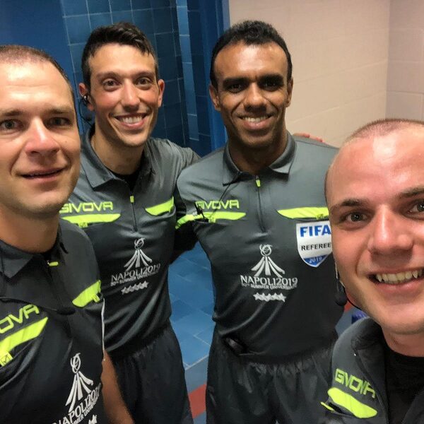 Gli assistenti del Lazio Minafra e Librale nello spogliatoio