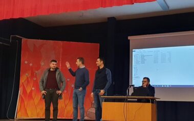 Dobosz con gli OT Stazi, Raparelli e Partuini