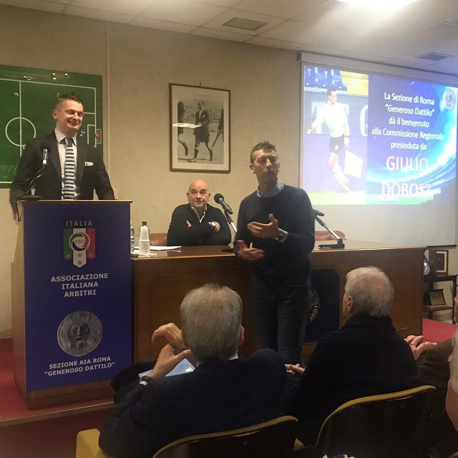 Grispigni e Dobosz durante la riunione